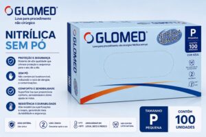 LUVA GLOMED AZUL - P