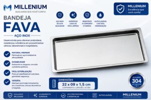 BANDEJA MILENIUN FAVA 22X09X1,5