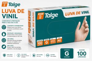 LUVA TALGE VINIL COM PÓ - G